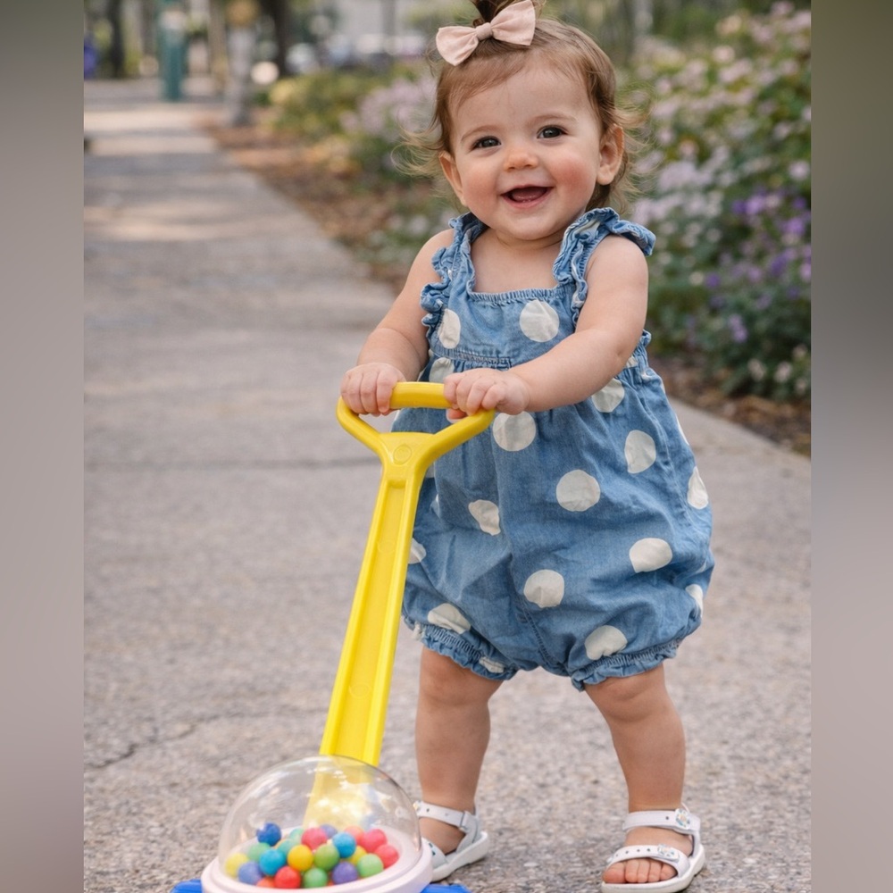 Carters Blue & White Toddler Polka Dot Bubble Romper (18 Mon)